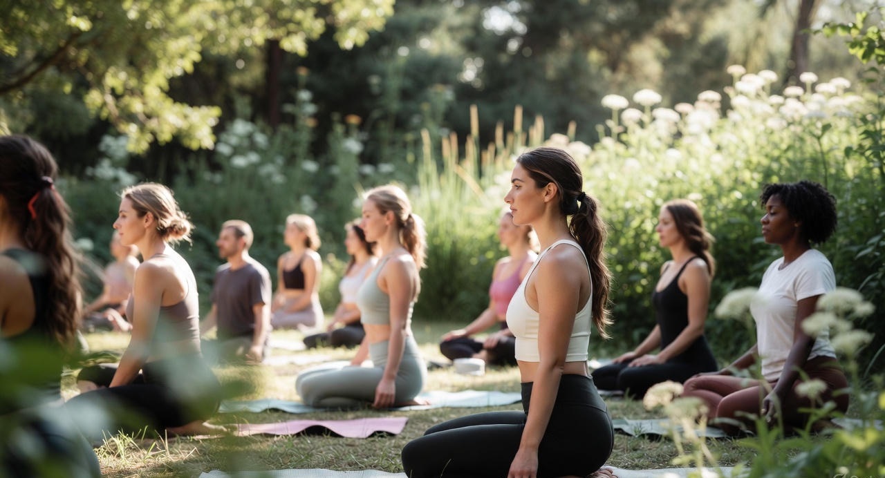 Plantes médicinales et yoga au féminin